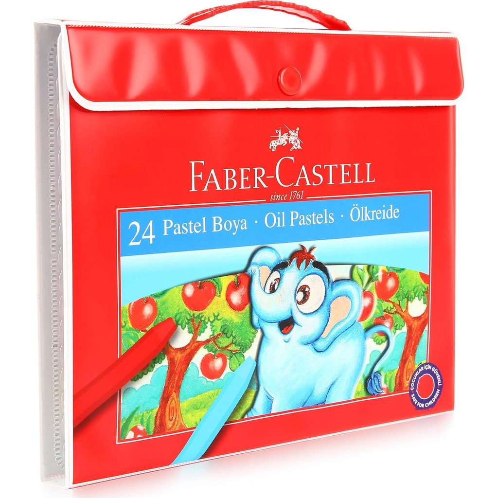 Faber Castell Plastik Çantalı Tutuculu Pastel Boya 24 Renk Pastel Boya Fiyatı