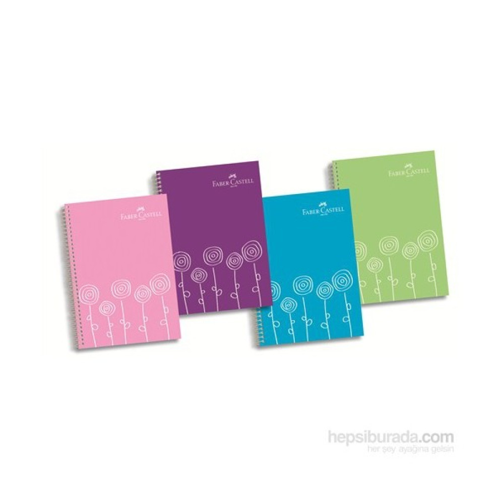 Faber-Castell PP Kapak 4 Blm Renkli Kenar Çizgi Defter 160 Yaprak (5075400171) Defter Fiyatı