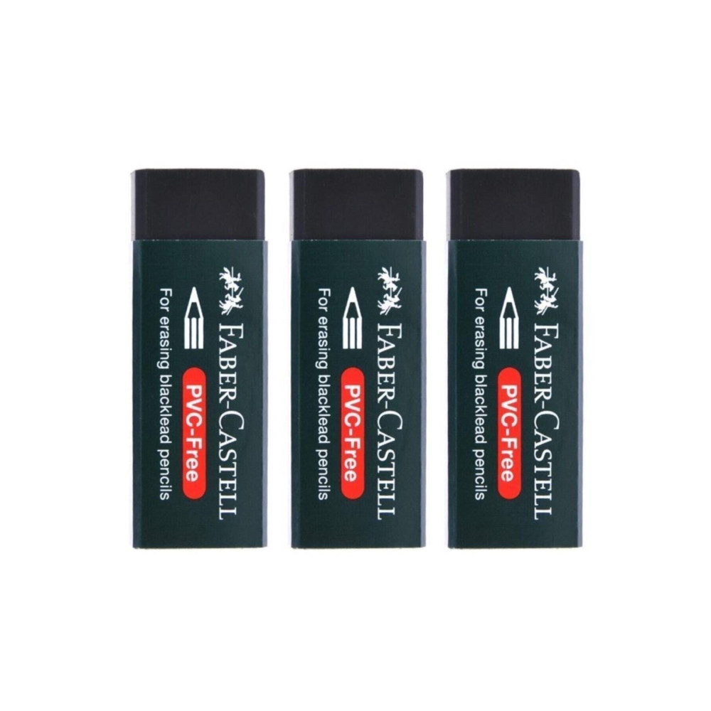 Faber Castell Pvc Free No:20 Büyük Boy Siyah Silgi(3 Adet) Silgi Fiyatı