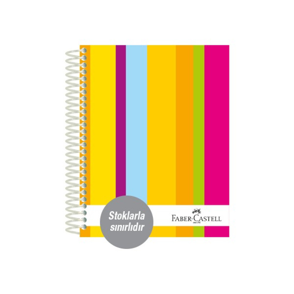 Faber-Castell Sert Kapak Seperatör 3+1 Renkli Çizgiler Defter. 120 Yaprak Defter Fiyatı