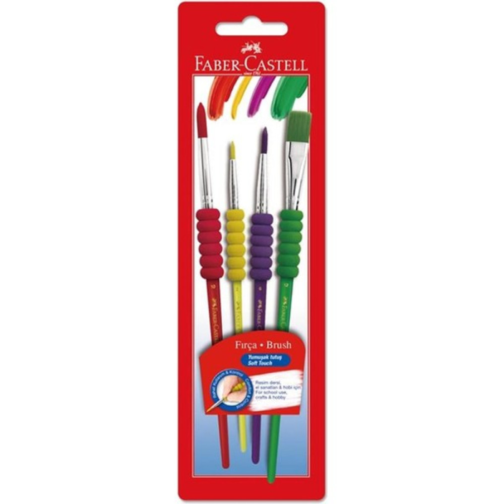 Faber-Castell Soft Touch 4'lü Fırça Set 1181620 Fırça Fiyatı