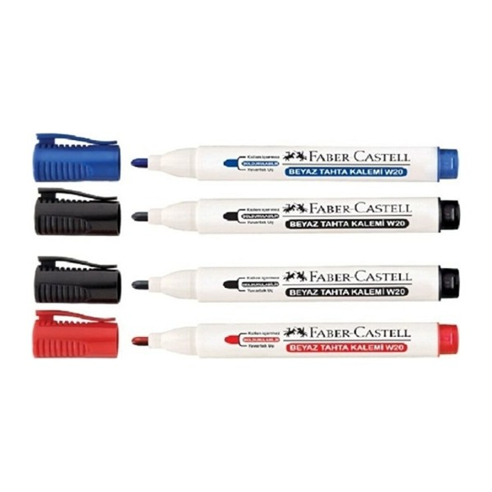 Faber-Castell Tahta Kalemi W20 Doldurulabilir 4 Adet Yazı Tahtası Kalemi Fiyatı