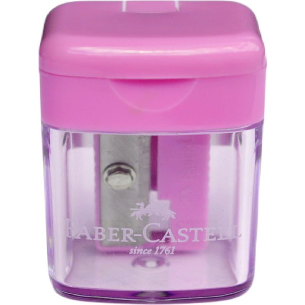 Faber-Castell Tek Gözlü Mini Box Kalemtıraş Pastel Pembe Kalemtıraş Fiyatı