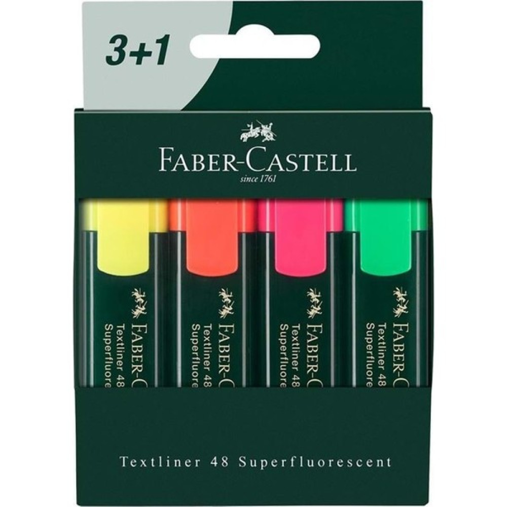 Faber-Castell Textliner Fosforlu Kalem 3+1 Fosforlu Kalem Fiyatı