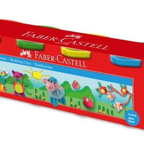 Faber-CastellSilindir Oyun Hamurları 4 Pastel Renk Oyun Hamuru