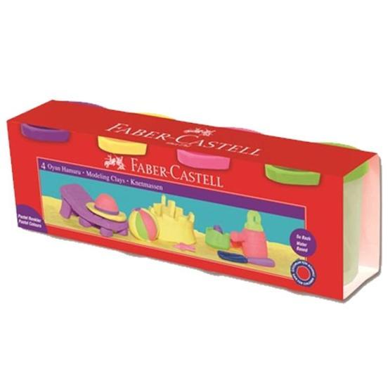 Faber-CastellSilindir Oyun Hamurları 4 Pastel Renk Oyun Hamuru