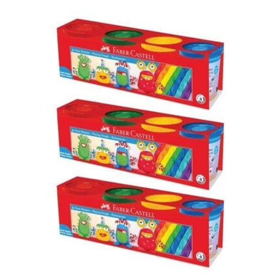 Faber-CastellSilindir Oyun Hamurları 4 Pastel Renk Oyun Hamuru