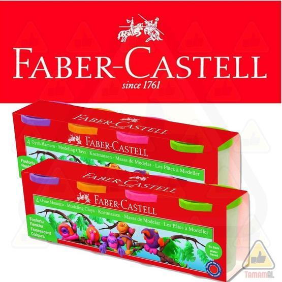 Faber-CastellSilindir Oyun Hamurları 4 Pastel Renk Oyun Hamuru