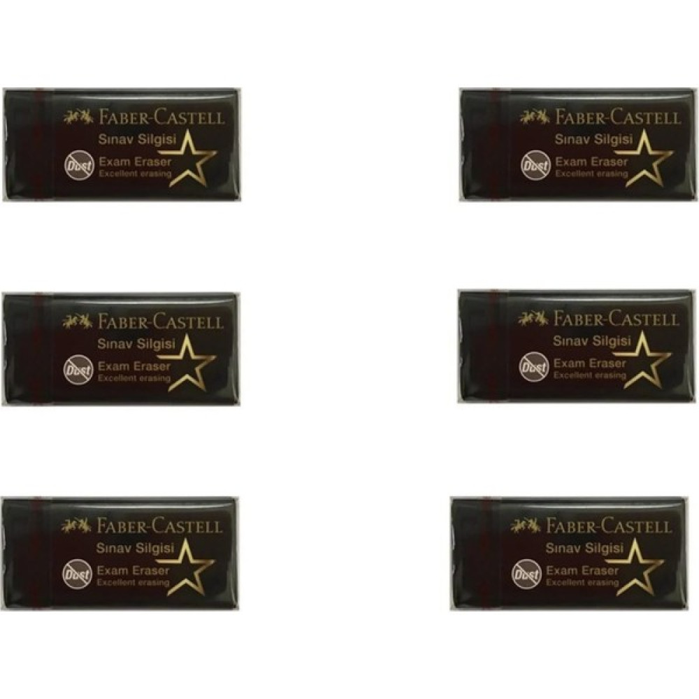 Faber Faber-Castell Sınav Silgisi Exam Eraser 4 .5 cm Orta Boy 6 Adet Silgi Fiyatı