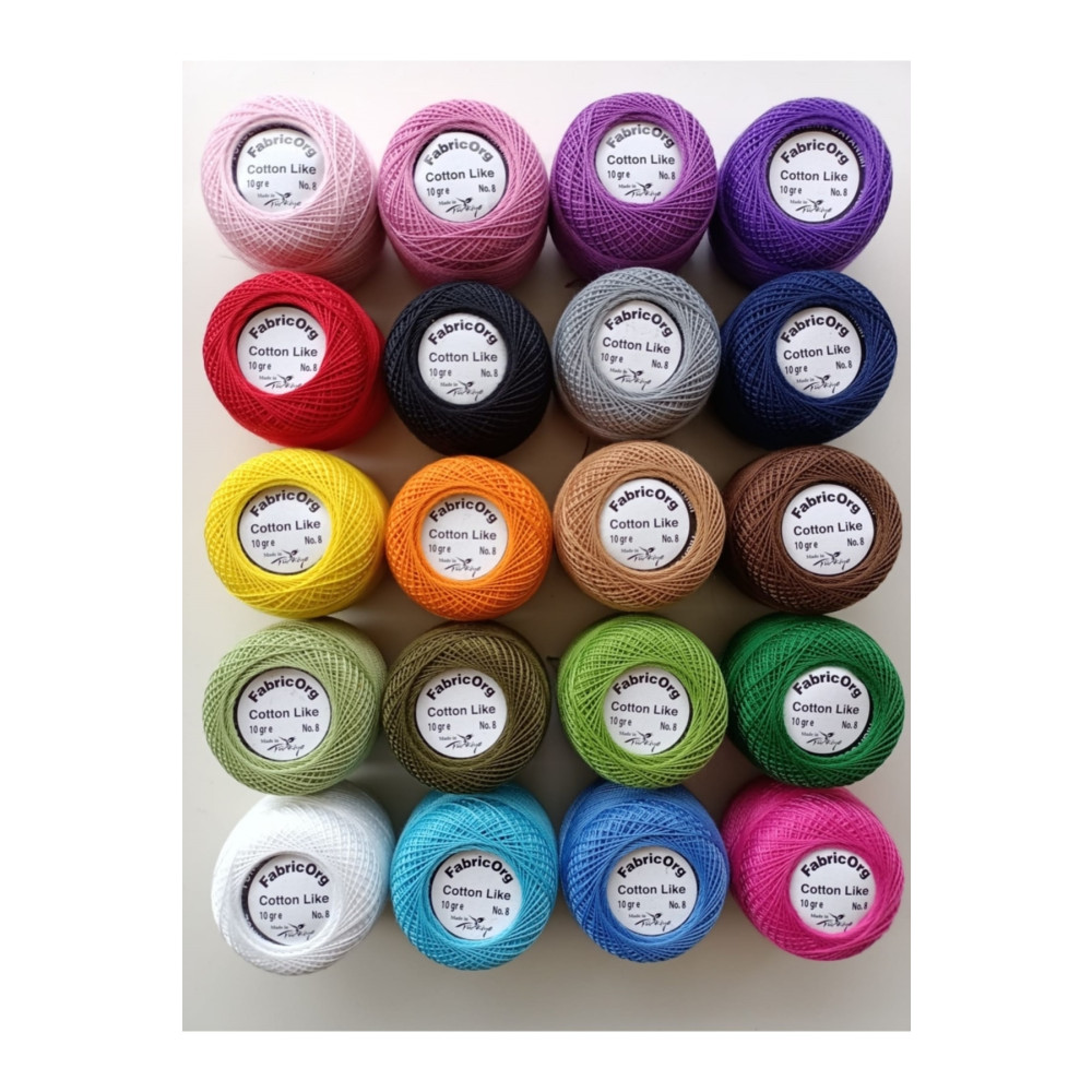 fabricorg Cotton Like Etamin-kanaviçe 20li Iplik Seti 1 (10 GR-NO.8) Dikiş Makinesi Aksesuarları Fiyatı