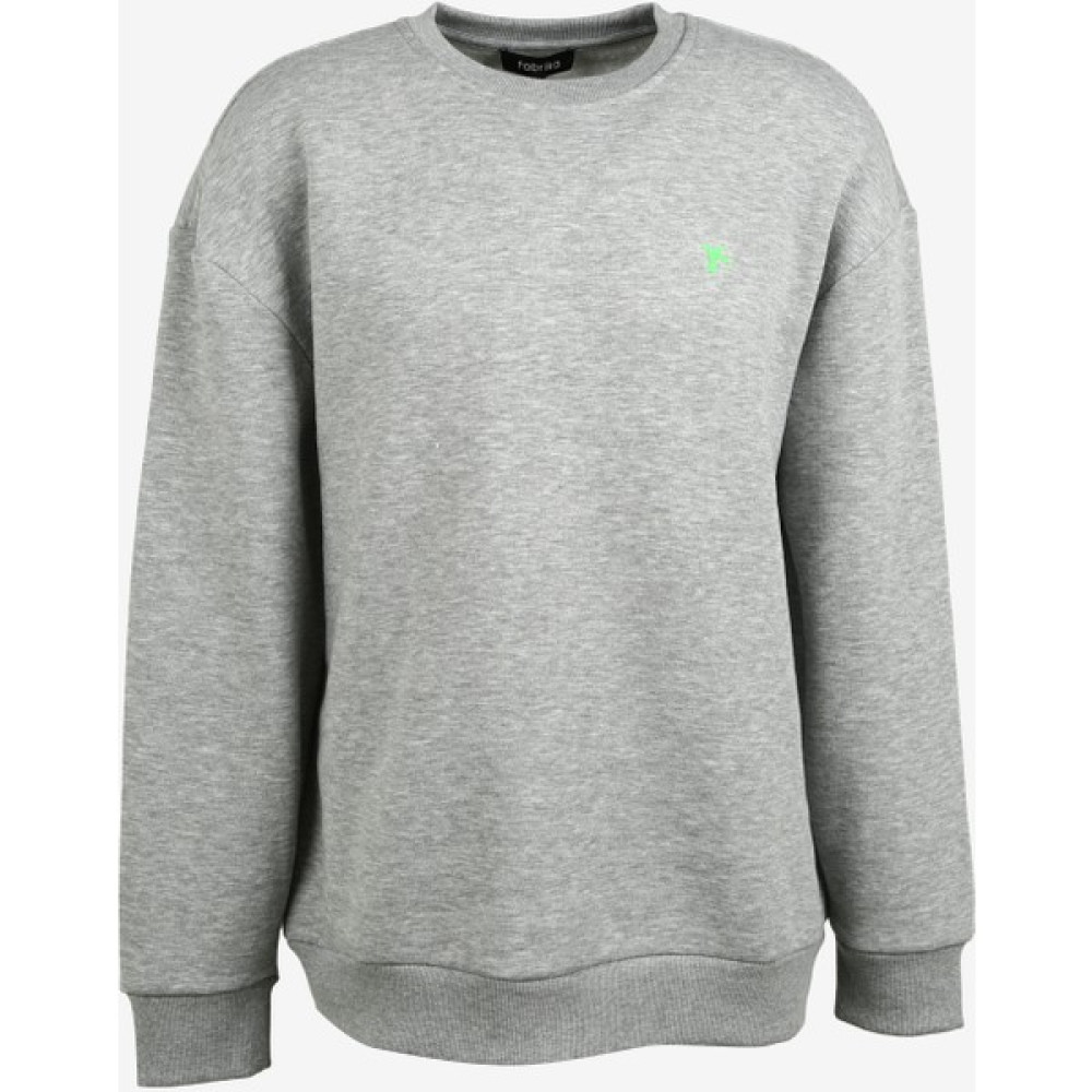 Fabrika Sports Bisiklet Yaka Düz Gri Melanj Erkek Sweatshırt FS3WM-SWT255 Erkek Sweatshirt Fiyatı