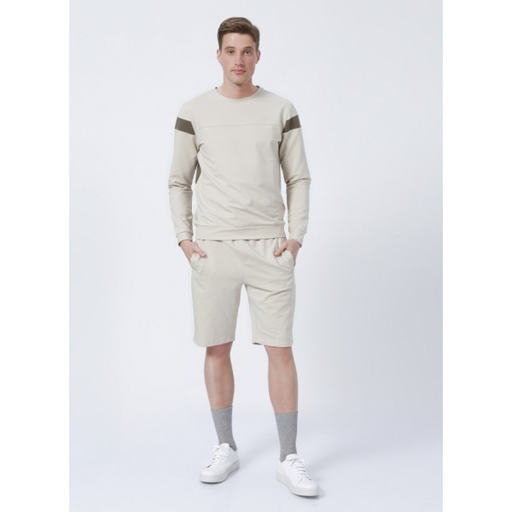 Fabrika Sports S-Niva Lastikli Basic Düz Bej Erkek Sweat Şort Erkek Şort Fiyatı