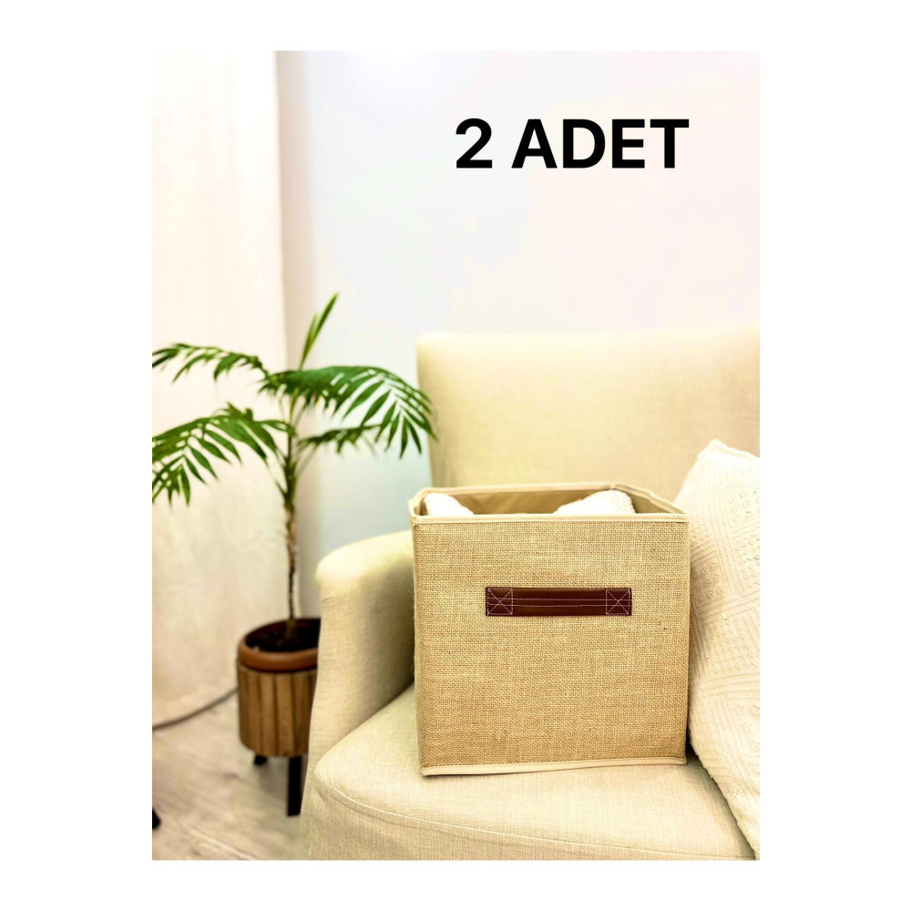 fabrikantep 2 Adet Jüt Kapaksız Dolap İçi Çamaşır Oyuncak Düzenleyici Katlanır Saklama Kutusu Organizer 30x30x30 Eşya Saklama Kutusu Fiyatı