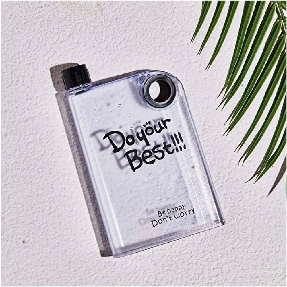 Fabriq Do Your Best Be Happy Don't Worry Matara, Motivasyon Suluğu 380 Ml. Bpa Free - Beyaz - Siyah Suluk Fiyatı