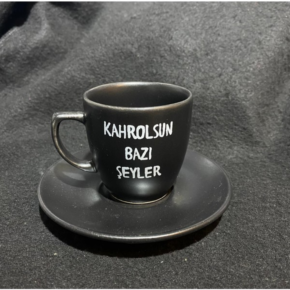 Facspt Favoriconsept - Kahrolsun Bazı Şeyler Siyah Fincan Fincan / Bardak / Kahve Takımı Fiyatı