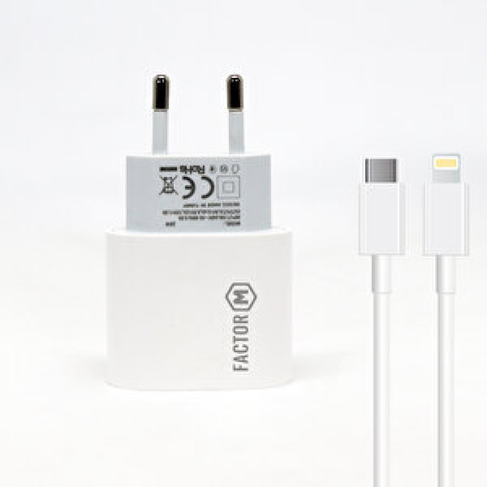 Factor M Pd20w Quick Charger 20w Type-c To Lightning 2m Kablolu Şarj Set Beyaz Cep Telefonu Şarj Cihazı Fiyatı