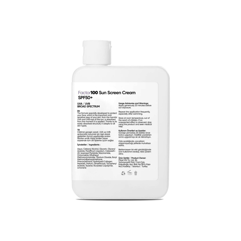FACTOR100 Factor 100 Güneş Kremi Spf50 100 ml Güneş Kremleri ve Losyonları Fiyatı