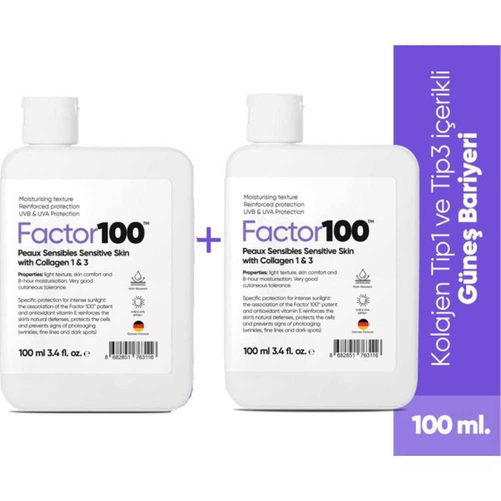 Factor100 Güneş Kremi Spf50+ 100 Ml 2 Adet Oto Boyaları Fiyatı