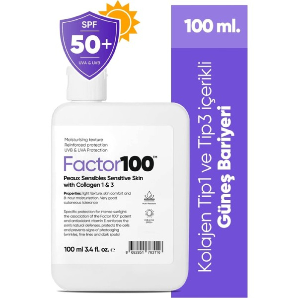 FACTOR100 Ultra Nemlendirici Leke Karşıtı Yüksek Korumalı SPF50+ 100ML Güneş Kremleri ve Losyonları Fiyatı