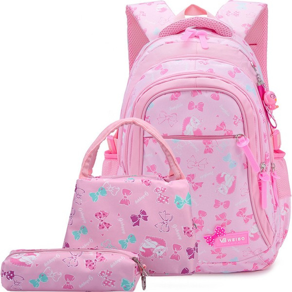 Fada 3 Parça Set Kız Çocuk Ilkokul Çantası - Pembe (Yurt Dışından) - 1 Adet Okul Çantası Fiyatı
