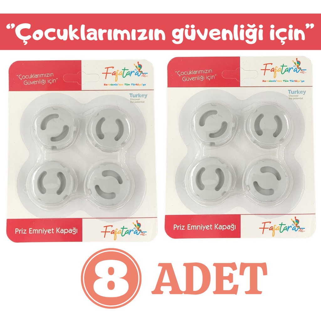 Fafatara Bebek Çocuk Priz Emniyet Kapağı 8  Adet Bebek Güvenlik Fiyatı