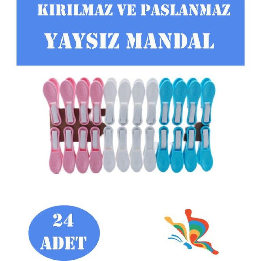Fafatara Çamaşır Mandalı Yaysız Iz Yapmayan Plastik Mandal 24 Adet Çamaşır Kurutma Makineleri Fiyatı
