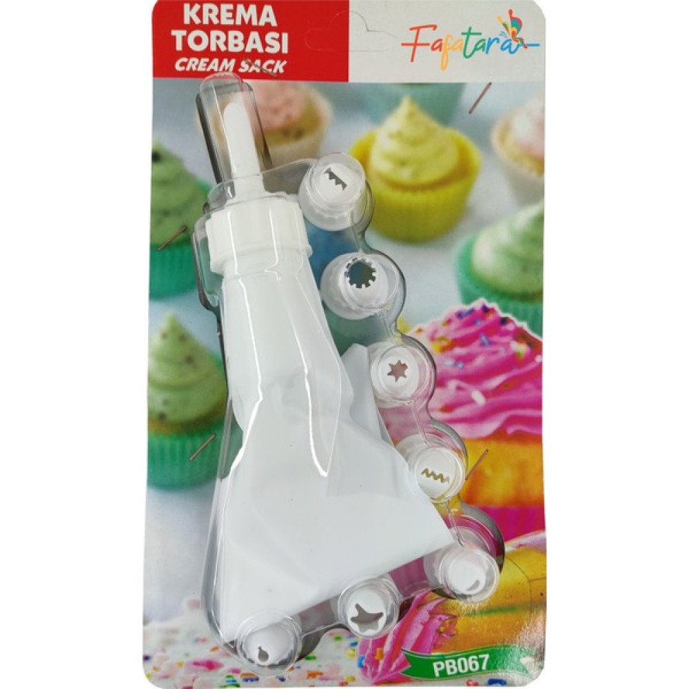 Fafatara Plastik Krema Sıkma Torbası Pasta Krema Torbası Kek Süsleme 8 Parça Tatlı ve Pasta Malzemeleri Fiyatı