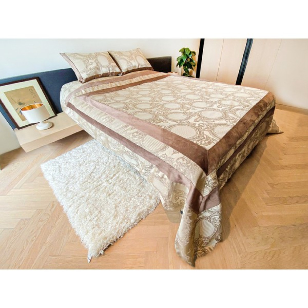 Fagel Barok Yatak Örtüsü - 260 x 270 cm - Bej Yatak Örtüsü Fiyatı