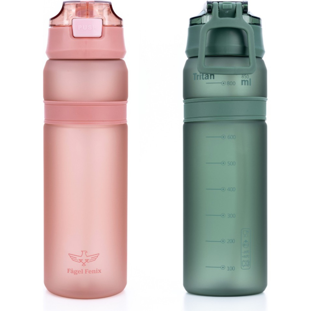 Fagel Fenix Balas Ruby Matte & Prasinous Matte 850 ml 2in1 Tritan Matara Seti - Yeni Sezon 2024 Suluk Fiyatı