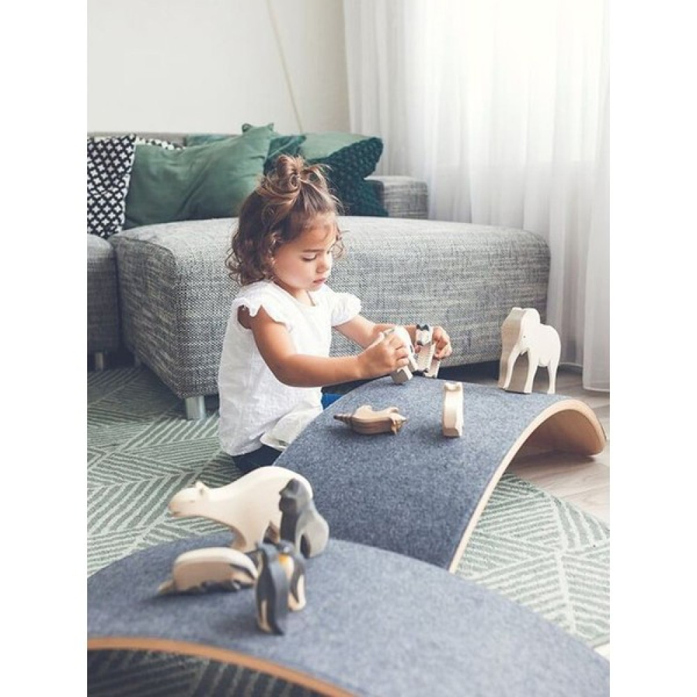 Fagus Wood Keçeli Doğal Ahşap Denge Tahtası, Montessori Balance Board, Ahşap Denge Oyuncakları Açık Hava, Deniz ve Spor Oyuncakları Fiyatı