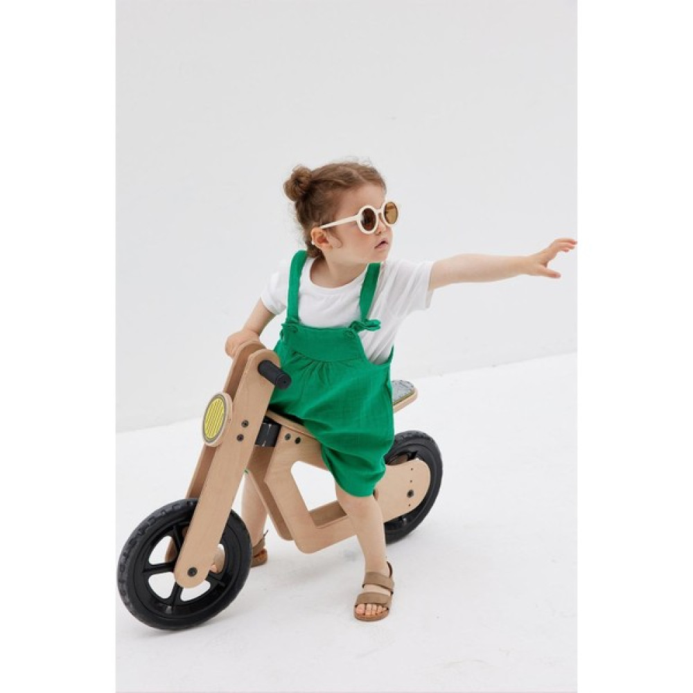 Fahhar Kids Çocuk Müslin Salopet Benetton Yeşili Kız Çocuk Tulum ve Salopet Fiyatı