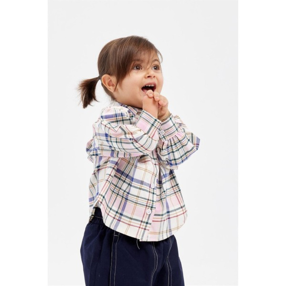 Fahhar Kids Çocuk Oversize Ekoseli Gömlek Kız Çocuk Gömlek Fiyatı