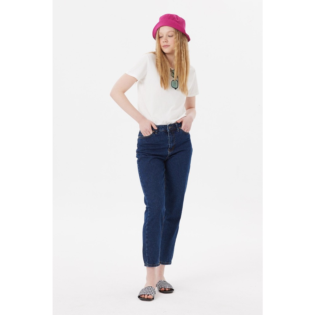 Fahhar Yüksek Bel Mom Jeans Koyu Mavi Giyim & İç Giyim Fiyatı