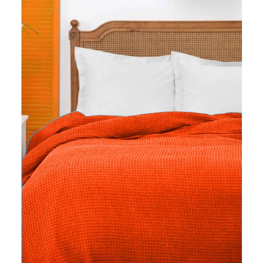 Faial Tek Kişilik Pike %100 Pamuklu Pike 160X230CM - Turuncu Pike & Pike Takımı Fiyatı