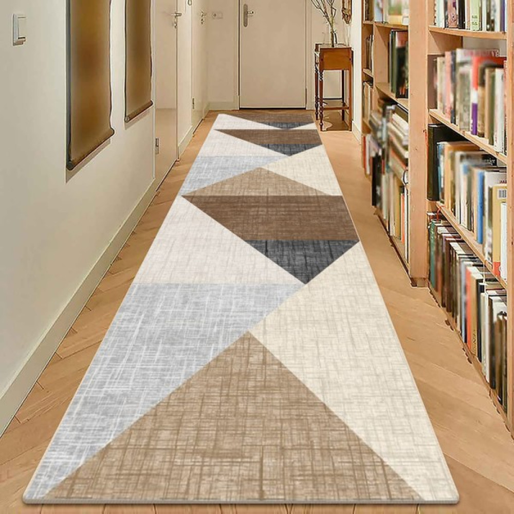 Faiend Yıkanabilir Yolluk Mutfak Kaymaz Dod Taban Leke Tutmaz Ev Koridor Yolluk Bej-Kahve - 80 x 350 cm - Bej - Kahve Yolluk Fiyatı