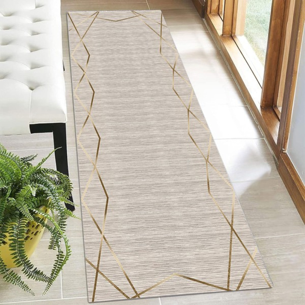 Faiend Yıkanabilir Yolluk Mutfak Kaymaz Dod Taban Leke Tutmaz Ev Koridor Yolluk Vizon - 100 x 250 cm Yolluk Fiyatı