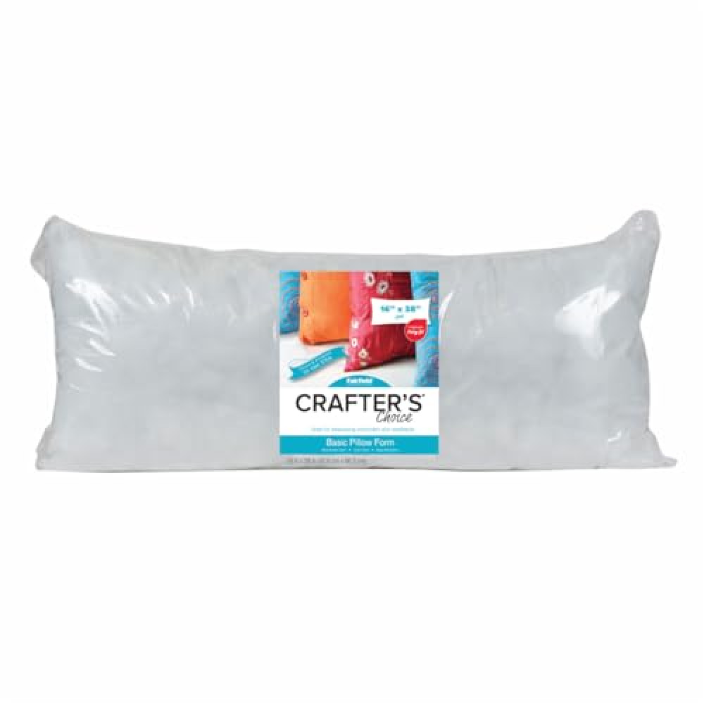 Fairfield Crafter’s Choice Basic, Personalizable Form Inserts for Throw, Travel, and Bench Pillows, for Home Decor, 16" x 38", White