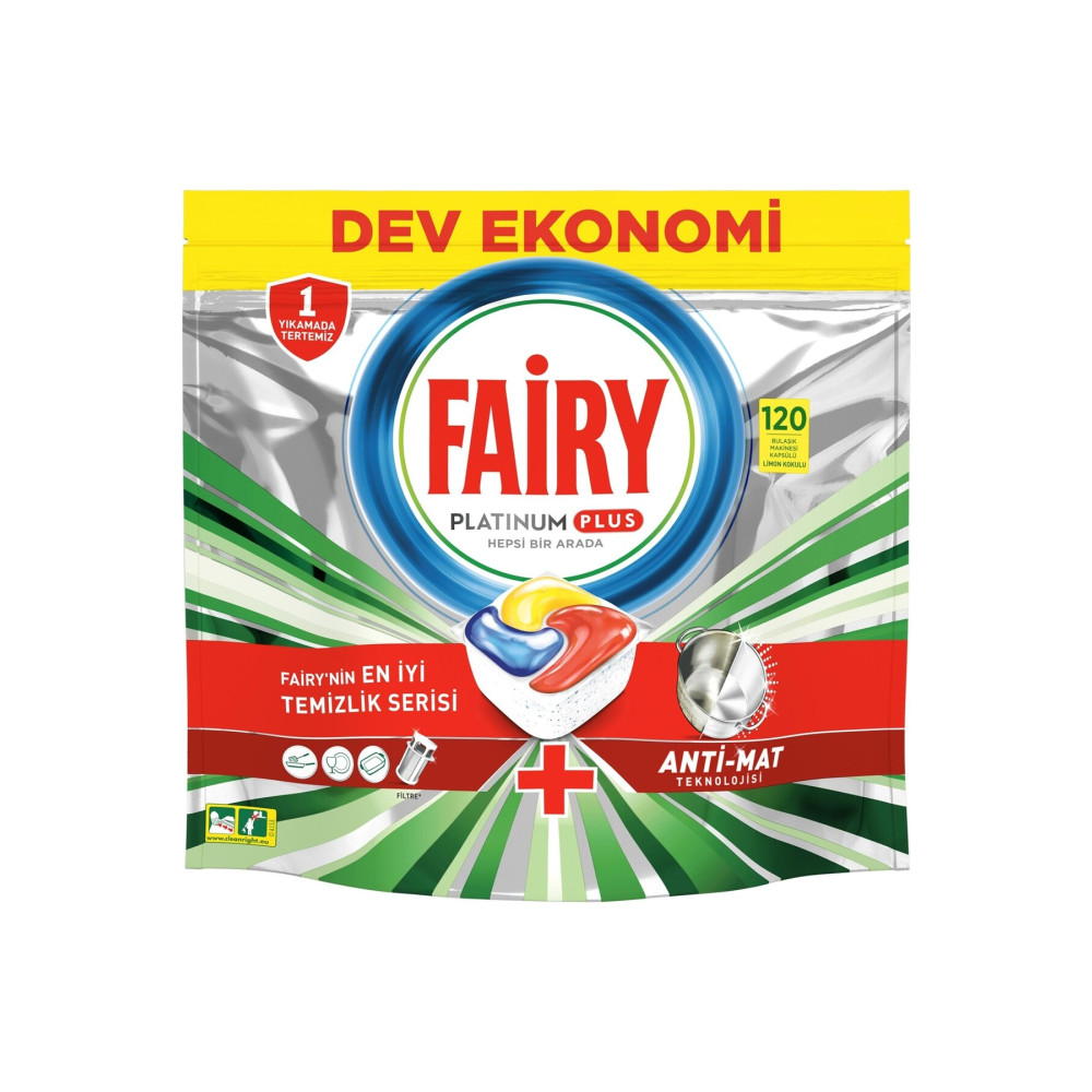 Fairy Platinum Plus Bulaşık Makinası Deterjanı Kapsül 120 Li Bulaşık Yıkama Fiyatı