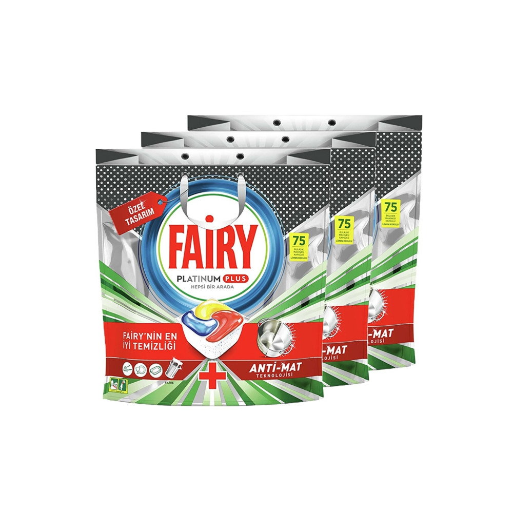Fairy Platinum Plus Bulaşık Makinesi Tableti 75 Li X 3 Adet Bulaşık Yıkama Fiyatı