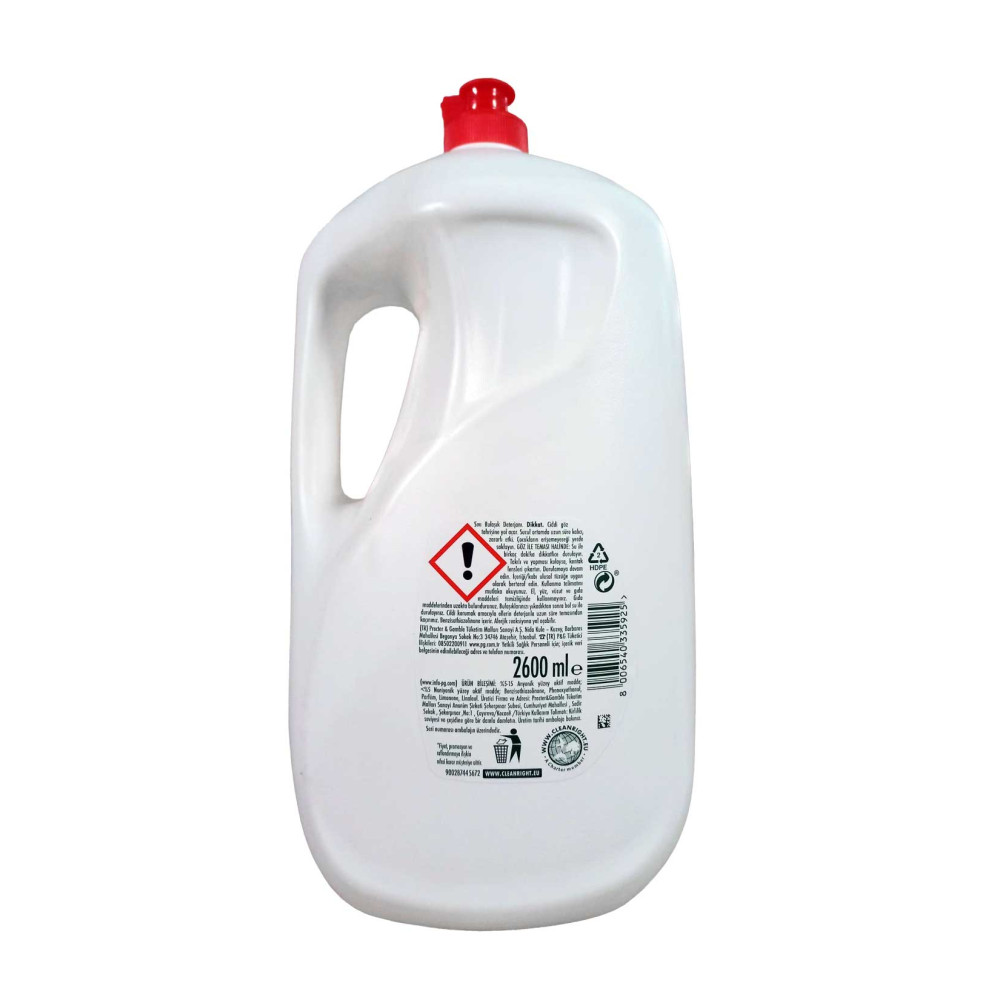 Fairy Sıvı Bulaşık Deterjanı 2600 ml Limon