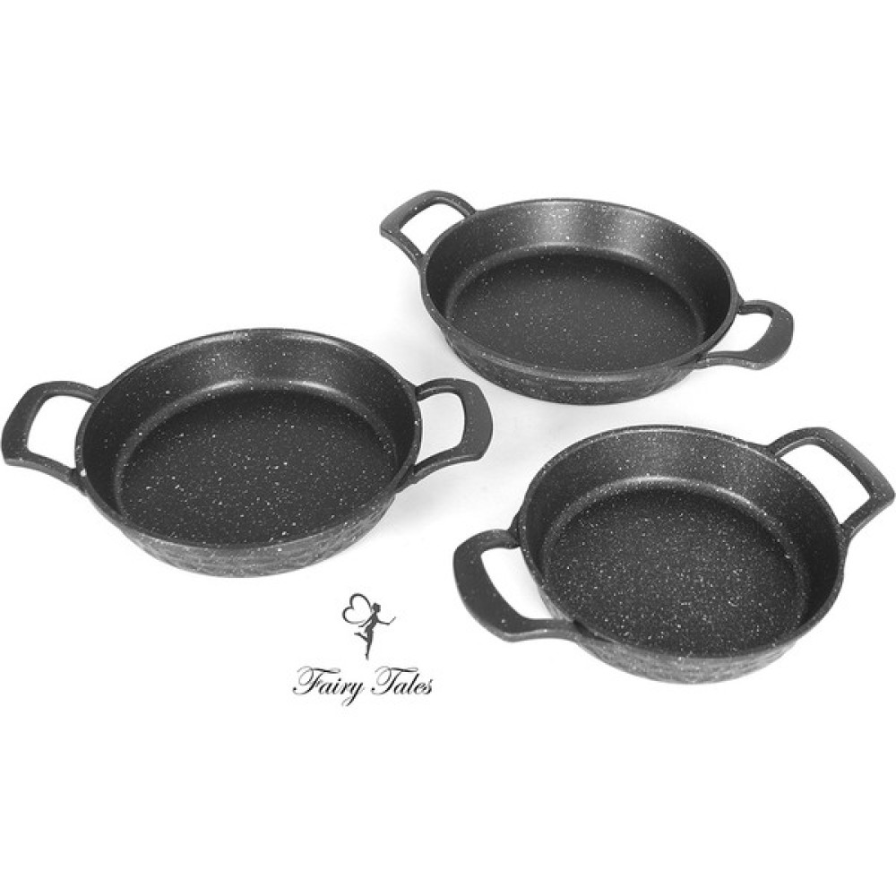 Fairy Tales Thermo Taban Döküm Granit Tava Sahan Seti 18/20/22 cm 3'lü Tavalar Fiyatı