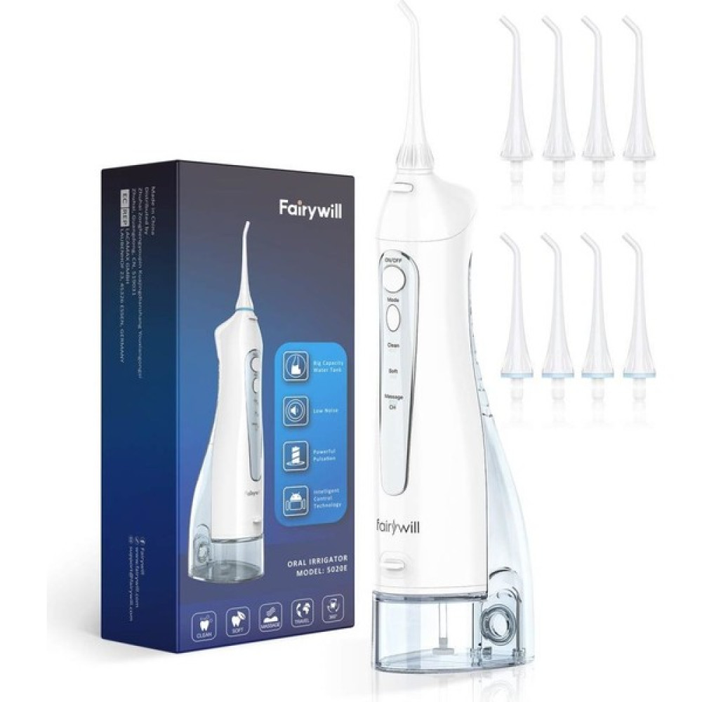 Fairywill 300ML Kablosuz Taşınabilir Su Çekme Diş Temizleyici Şarjlı Diş Fırçası ve Aksesuarları Fiyatı