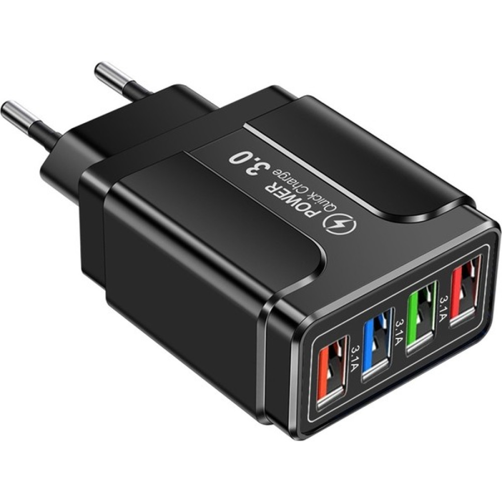 Faith 45W USB 3.0 Cep Telefonu Şarj Adaptörü Telefon Şarj Başlığı-Ab Fişi (Yurt Dışından) - Siyah - 1 Adet Cep Telefonu Şarj Cihazı Fiyatı