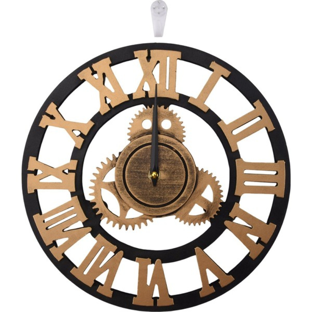 Faith Büyük Ahşap Duvar Saati Vintage Dişli Saat Us Style Oturma Odası 30CM (Yurt Dışından) - 37 cm Dekoratif Saat Fiyatı