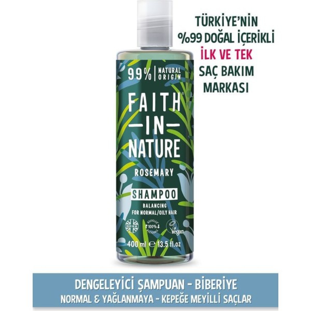 Faıth In Nature %99 Doğal Içerikli Dengeleyici Şampuan- Normal&yağlanmaya-Kepeğe Meyilli Saçlar Için Biberiye Şampuan ve Saç Kremi Fiyatı