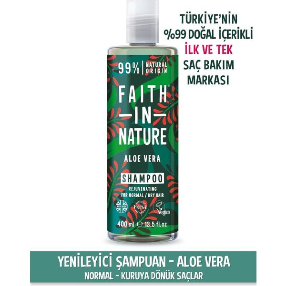 Faıth In Nature %99 Doğal Içerikli Yenileyici Şampuan- Normal & Kuruya Dönük Saçlar Için Aloe Vera Şampuan ve Saç Kremi Fiyatı