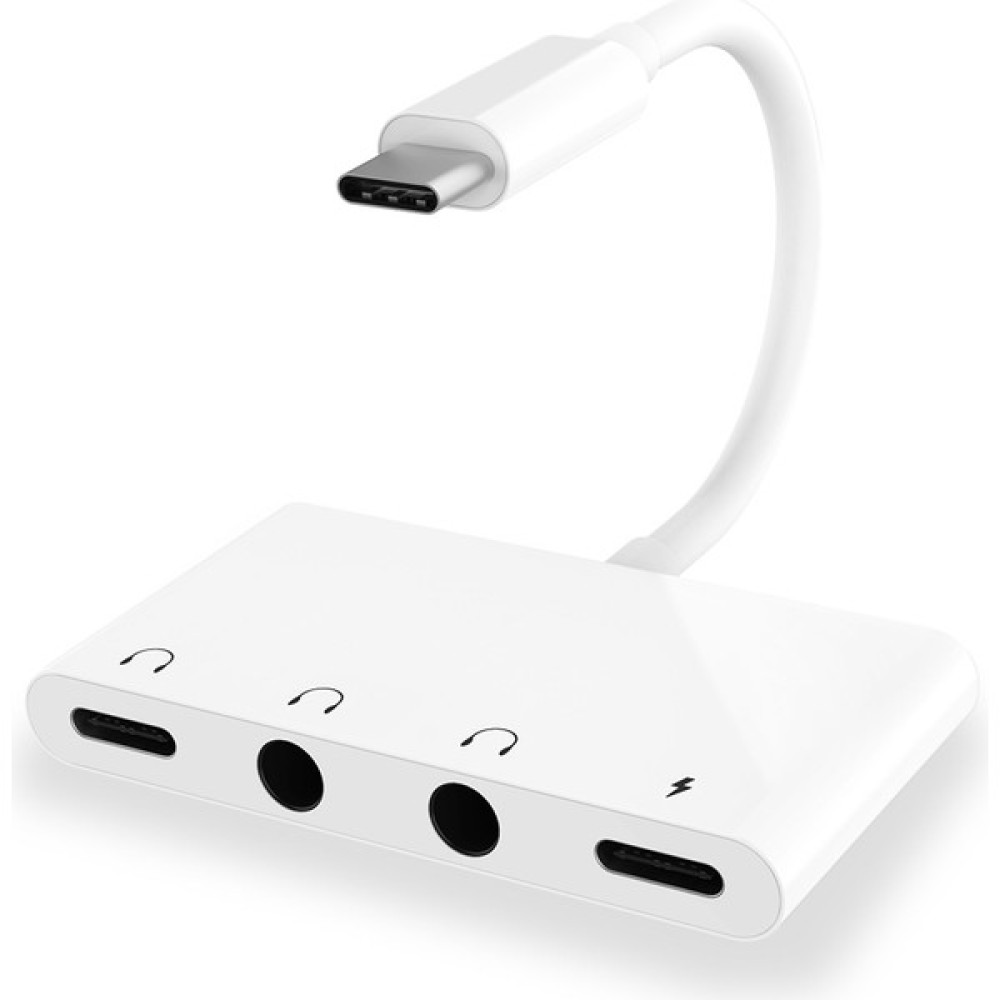 Faith USB C - 3,5mm Ses Adaptörü, 4'ü 1 Arada USB C - Kulaklık Jakı (Yurt Dışından) - Beyaz Bilgisayar Çevirici ve Adaptörü Fiyatı