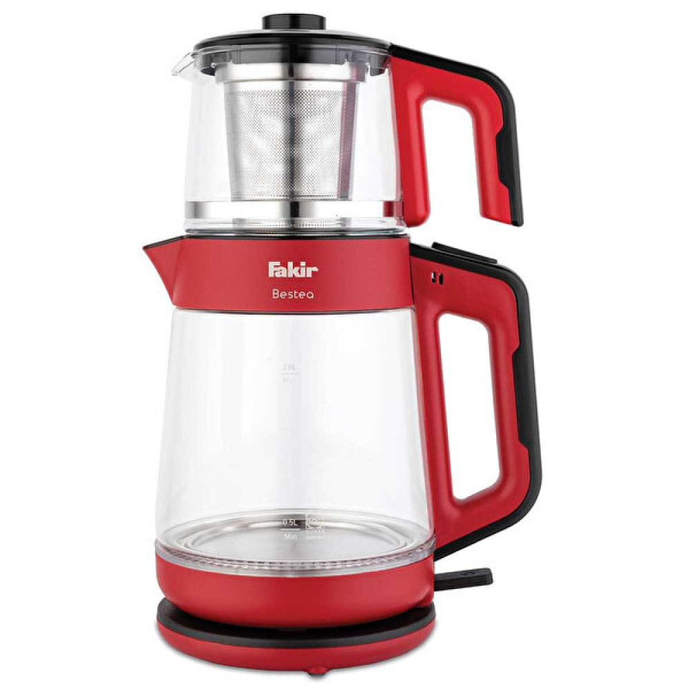 Fakir Bestea 1900 W Cam Demlikli Kırmızı Siyah Çay Makinesi Çay Makineleri Fiyatı