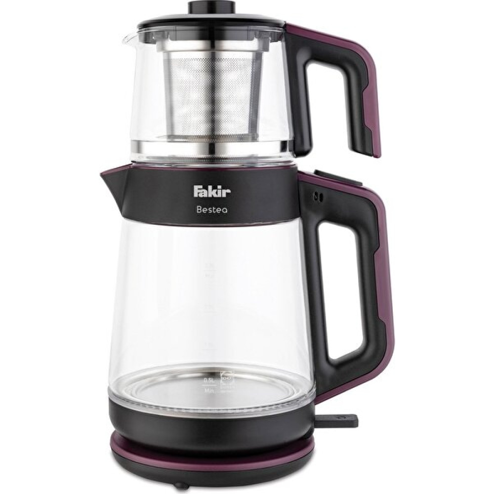 Fakir Bestea Violet 1900 W Cam Demlikli Siyah Çay Makinesi Çay Makineleri Fiyatı