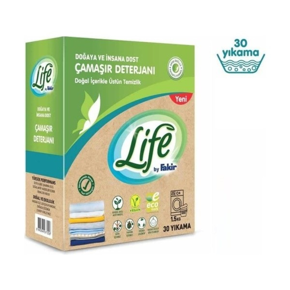 Fakir Life Doğal Toz Çamaşır Deterjanı 30 Yıkama 6 x 1,5 kg - 9 kg Oto Boyaları Fiyatı